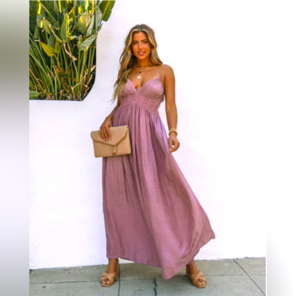 Vici Dolls Mauve Boho Maxi Dress